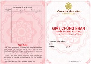 Pháp lý sổ hồng hoa viên Vĩnh Hằng